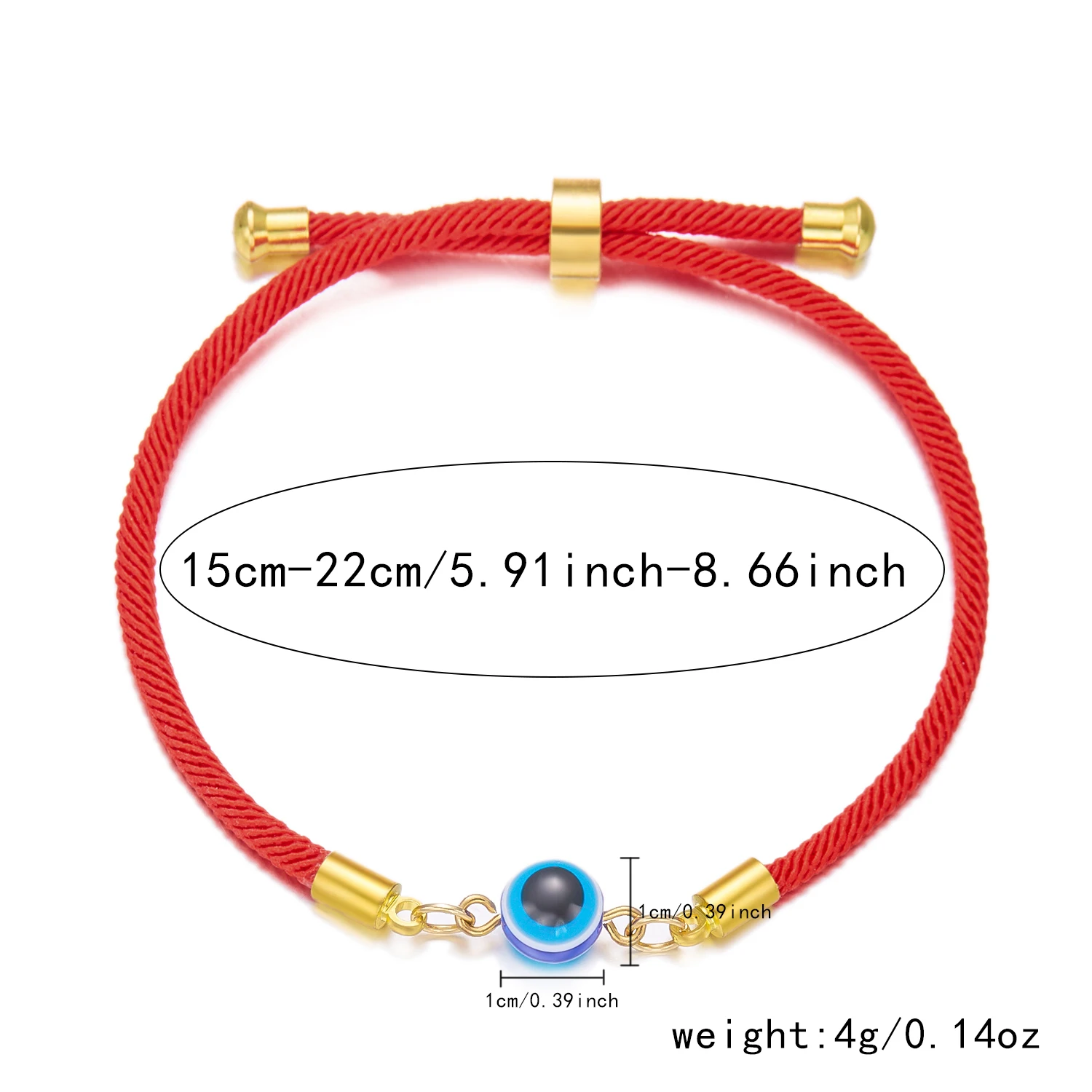 Einfaches türkisches blaues Evil Eye 7-Knoten-geflochtenes Armband für Damen und Herren, glückliches rotes Seil, handgefertigtes Armband, Ästhetik, Party-Schmuck – Detail 4
