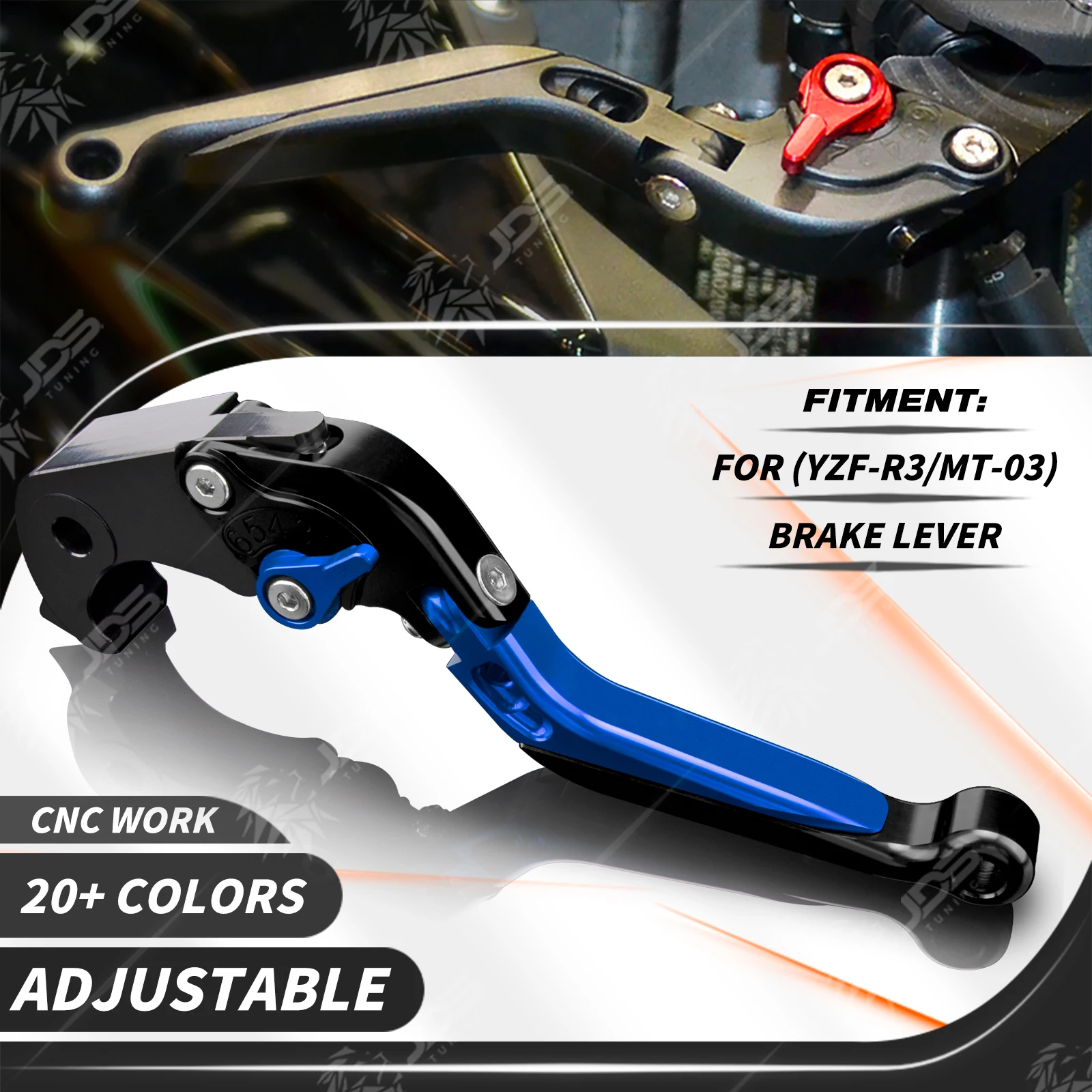 For Yamaha MT03/YZFR3 Brake Lever Adjustable Folding Handle Levers Motorcycle Accessories Parts