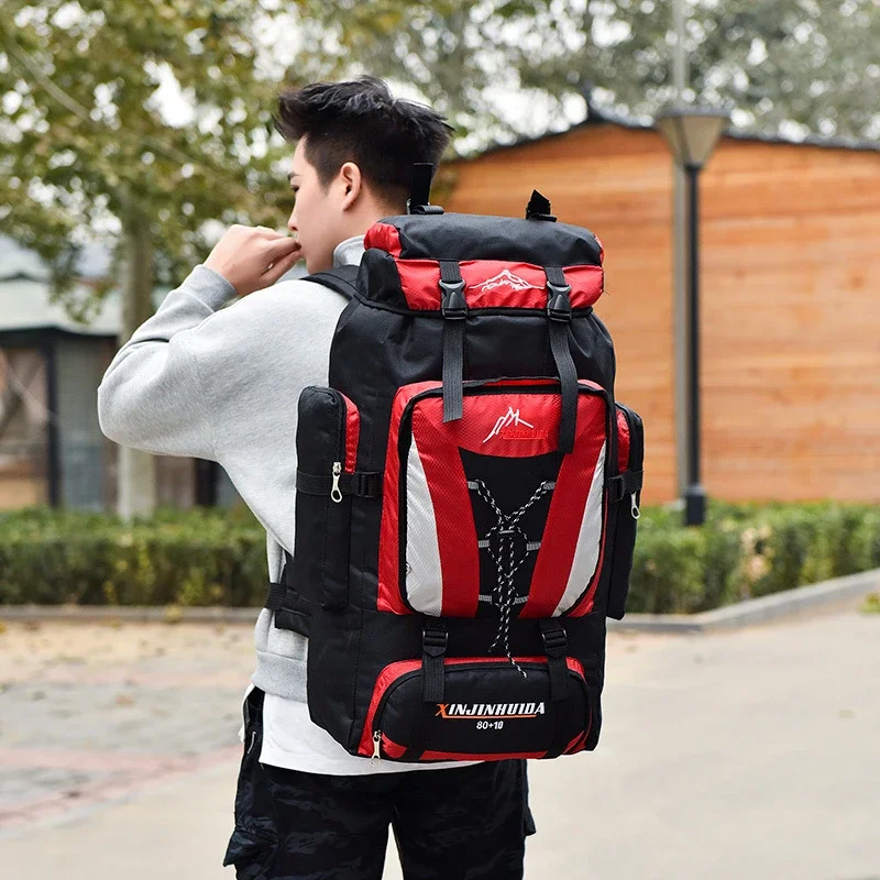 Waterproof Nylon Hunting and Hiking Backpack 80L Outdoor Military Backpack Tactical Sports Hiking Backpack