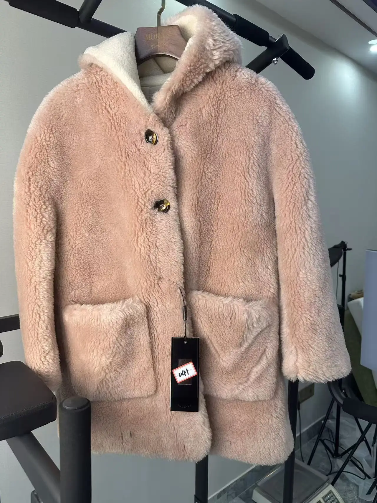 سترة من الصوف الحقيقي من AYUNSUE ملابس شتوية للنساء معاطف نسائية دافئة معطف فريد من نوعه تعزيز عيوب صغيرة لا استرداد ولا تبادل #1