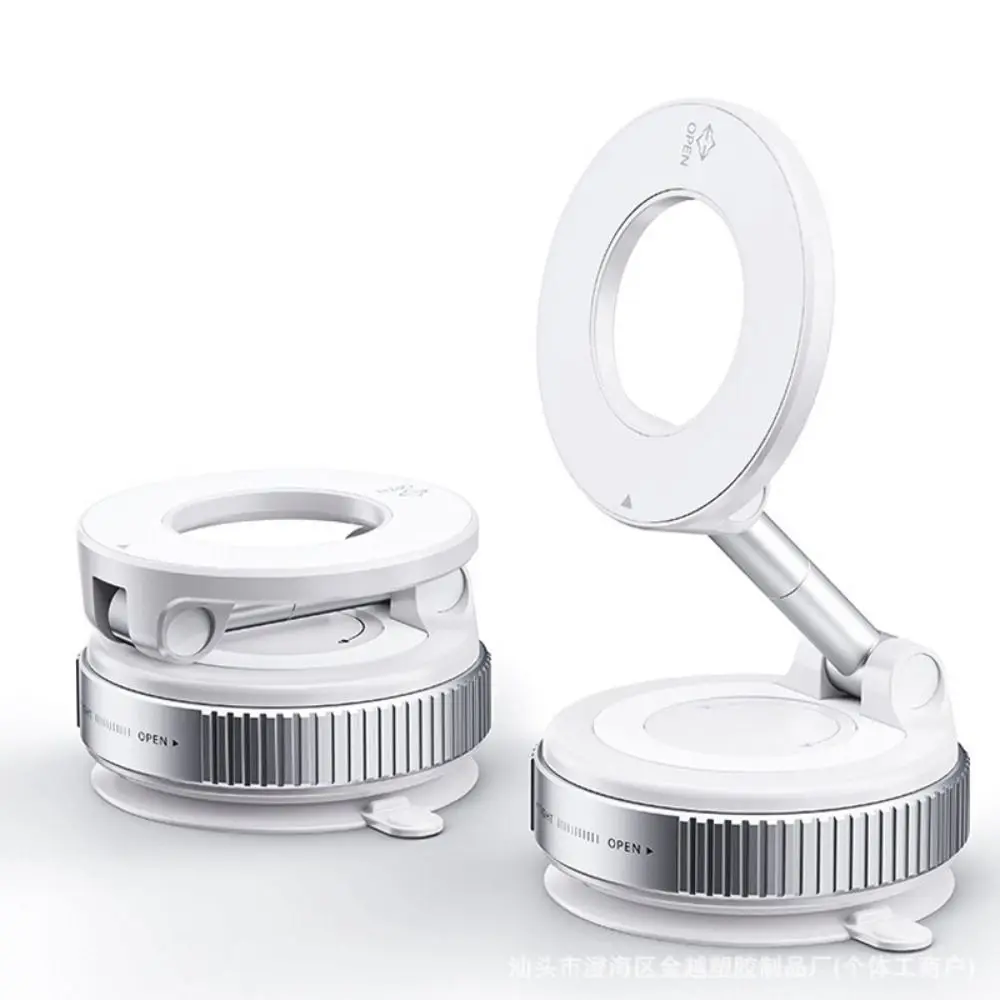 Magnetic Car Phone Holder 360° Rotating with Vacuum Suction Cup Travel Phone Stand Folding Universal Auto Navigation Holder