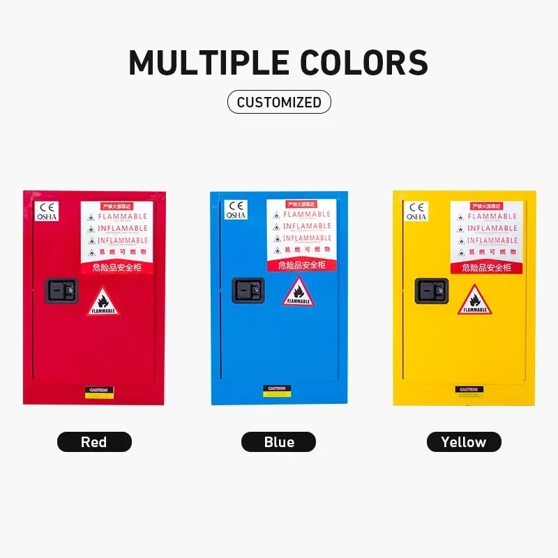 Laboratory Chemical Storage Cabinet Combustible Products 4-12 Gallons Safety Container Cabinet