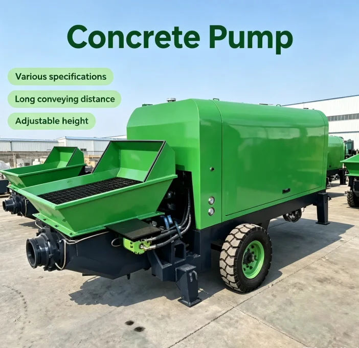 Movable Electric Concrete Delivery Pump   Diesel Concrete Pump Long Distance Transport Concrete Pump Truck Energy Saving