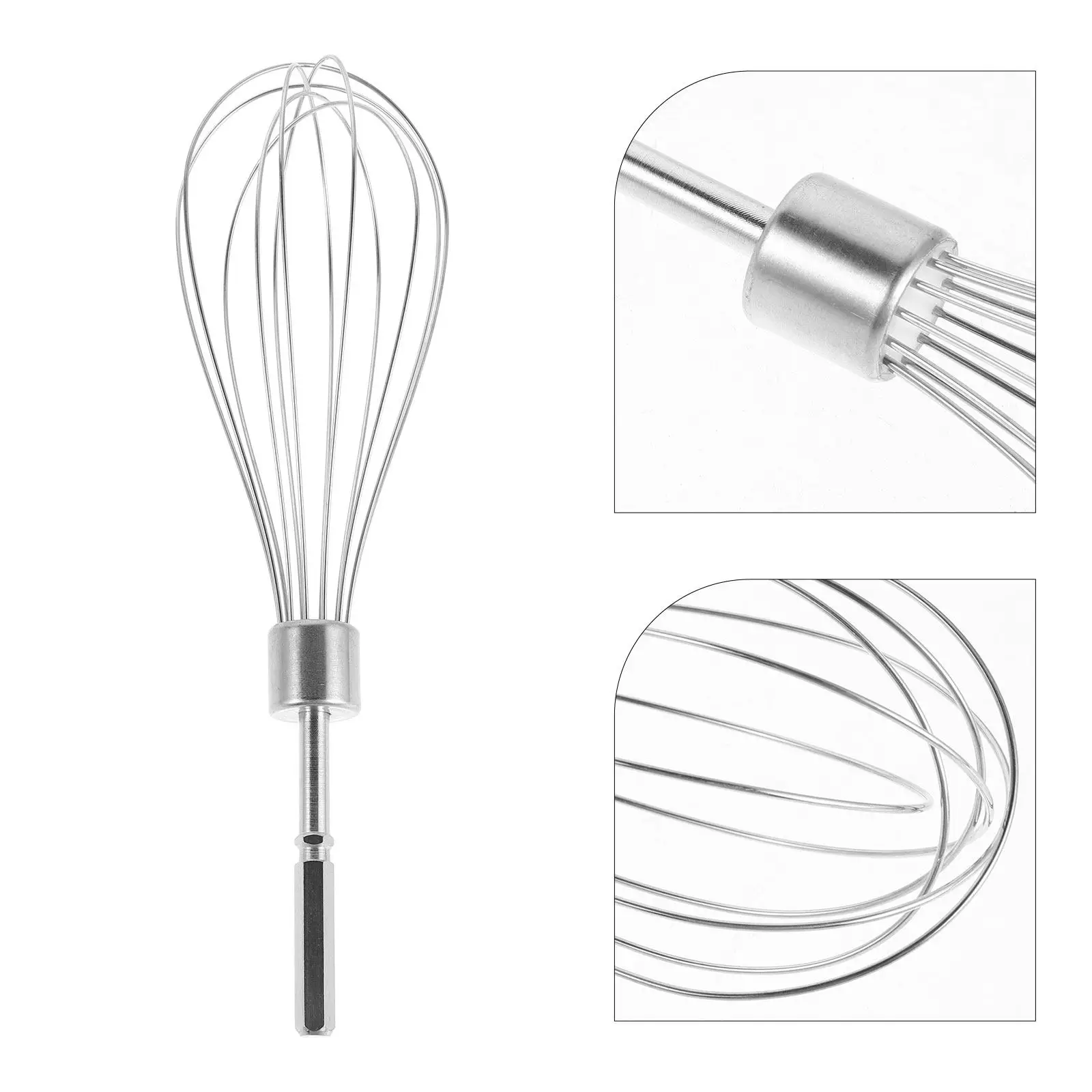 4Pcs Electric Hair Dye Mixer Whisk Cordless Handheld Stainless Steel Turbo Beater for Salon Color Mixing Pigment Blending Fast