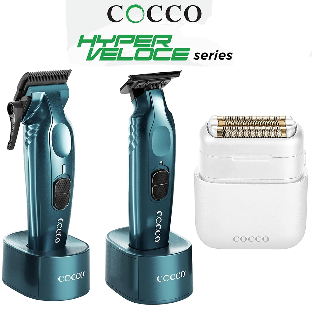 Cocco Veloce Electric Professional Cordless Hair Clippers &Hair Trimmer&Razor Foil Shavers Combo Set For Barbers and Stylists