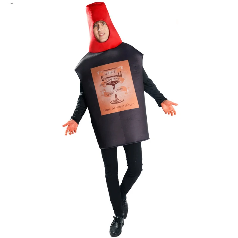 Costume da bottiglia di birra Cosplay costumi di Halloween di formaggio per donne e uomini coppia abbigliamento spettacolo teatrale per adulti divertente