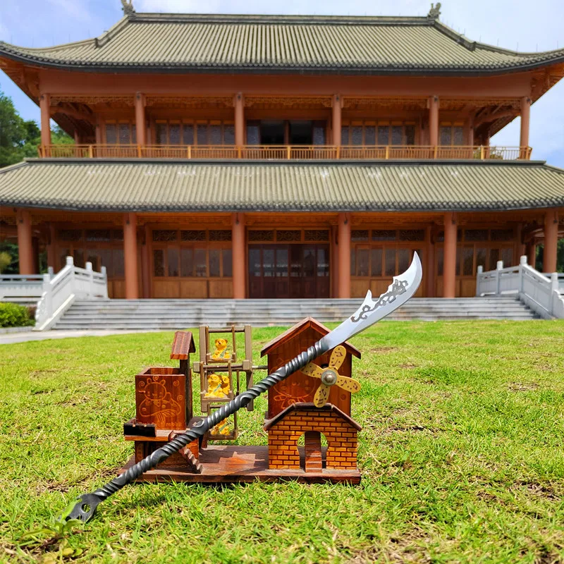 Imagem -04 - Edc Faca de Chá Lança Guan Gong Faca Qinglong Yanyue o Romance dos Três Reinos Arma Aço Inoxidável