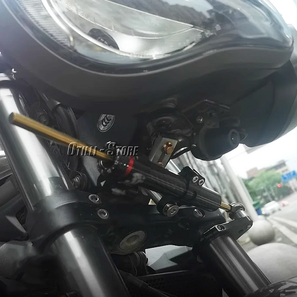 อุปกรณ์เสริมรถจักรยานยนต์พวงมาลัยเสถียรภาพ Damper Bracket Mount Kit สําหรับ Street Triple 765R STREET TRIPLE 765S 765RS 765 R S RS
