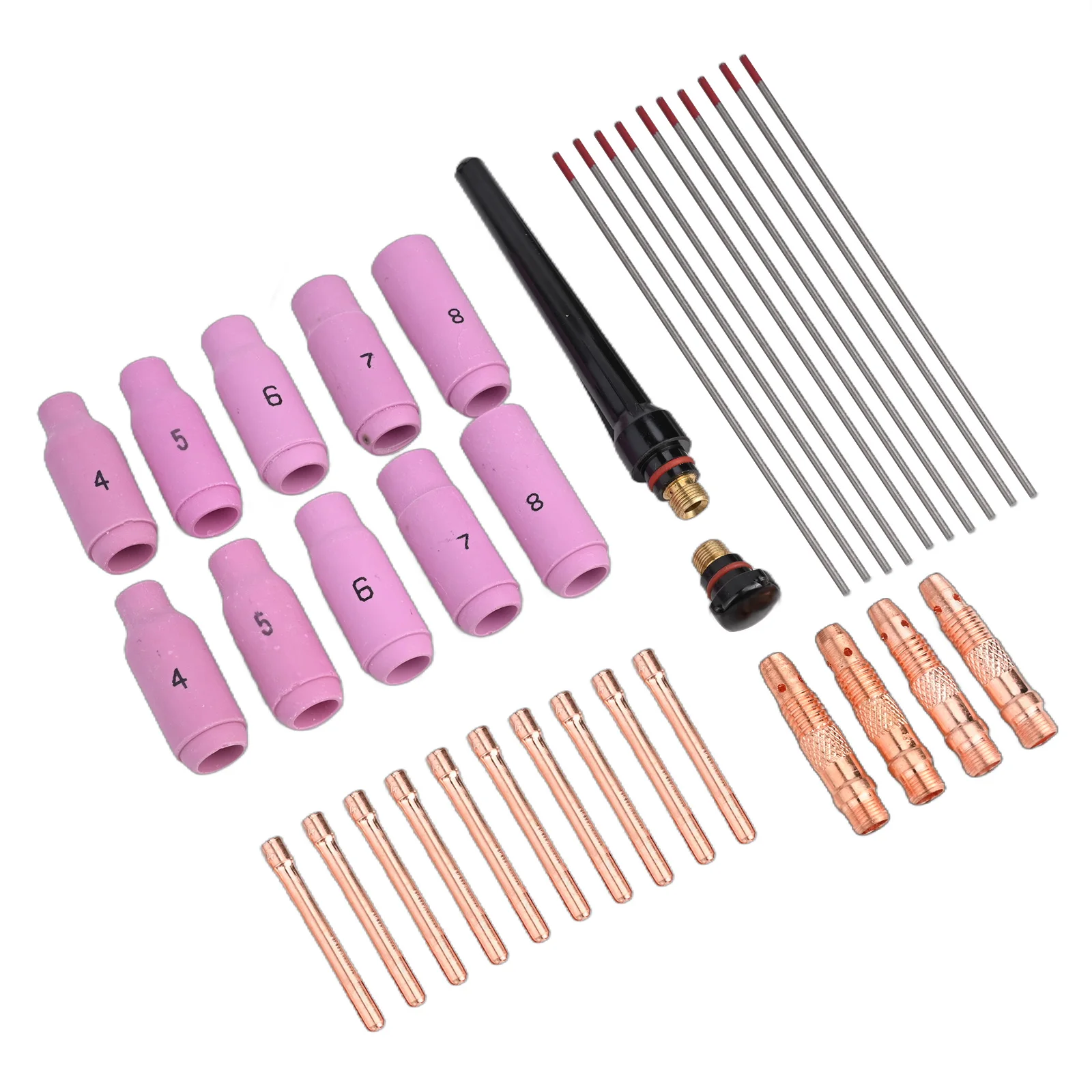 

36pcs/kit Welding Accessories Tig Welding Torch WP17 18 26 Series Tig Welding Torch Consumables Set/Kit Parts