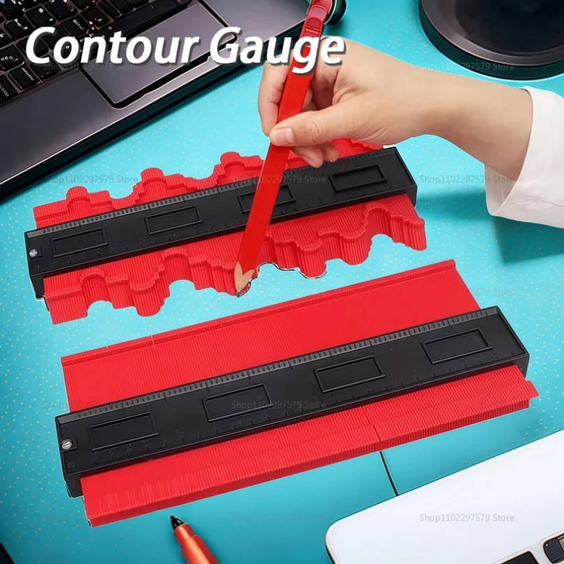 Contour Gauge Duplicator Ceramic Tile Carpet Cutting Template Profile Measuring Angle Ruler Contour Duplicator Woodworking Tools