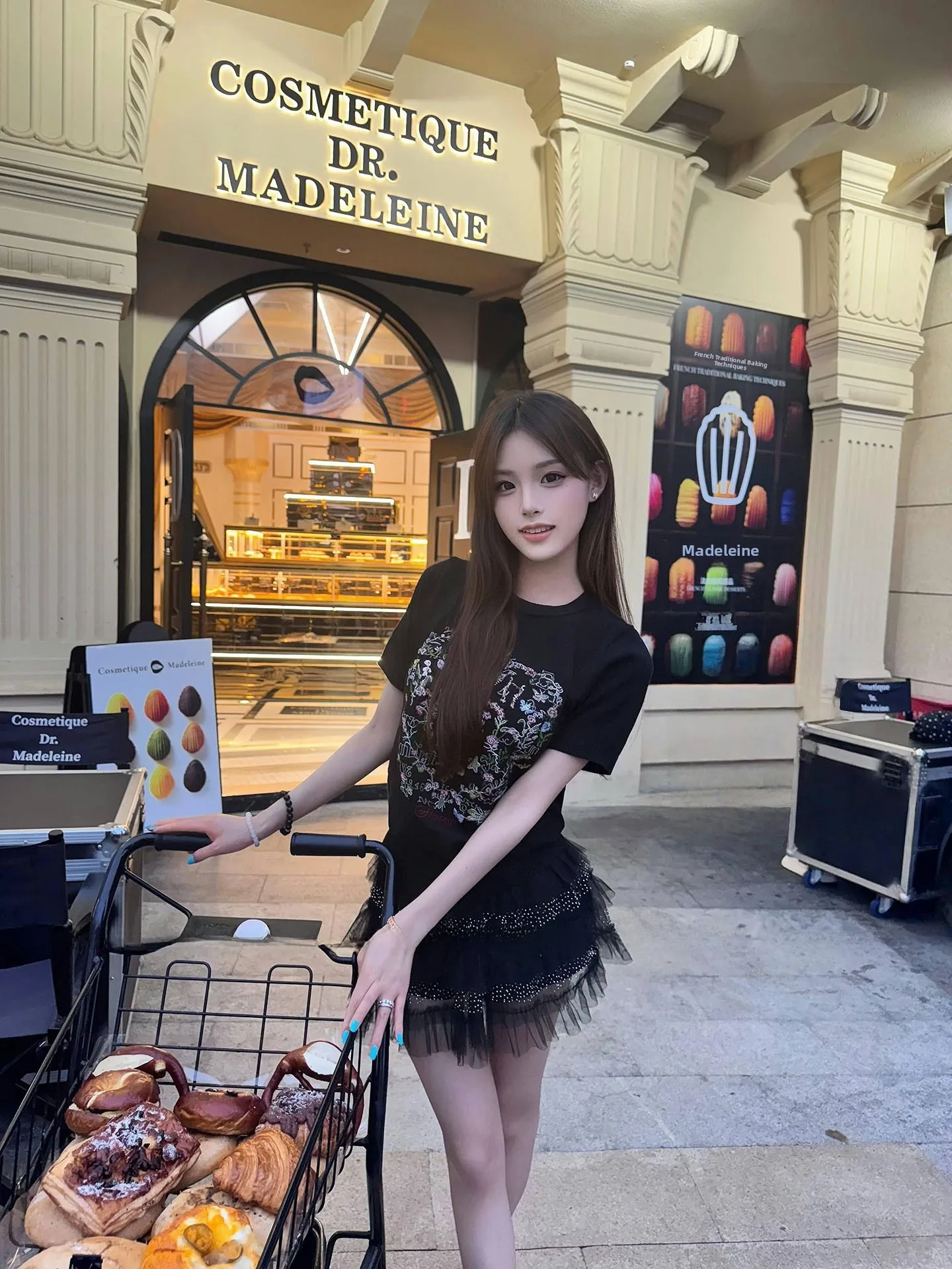 Monet Garden ort Sve Knitted Top Oxygen Girl ort Sle Embroidery Luxury Feel  Pattern Loose Fit Women's T-irt