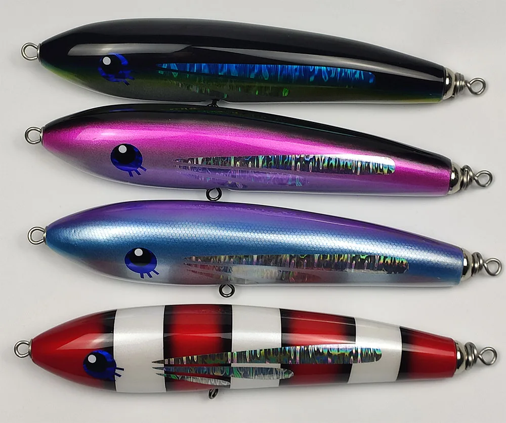 Gmmma Wood Floating Popper Stickbait Fishing Lure Medium Heavy Paulownia Popping for , Kingfish, BluefinTuna