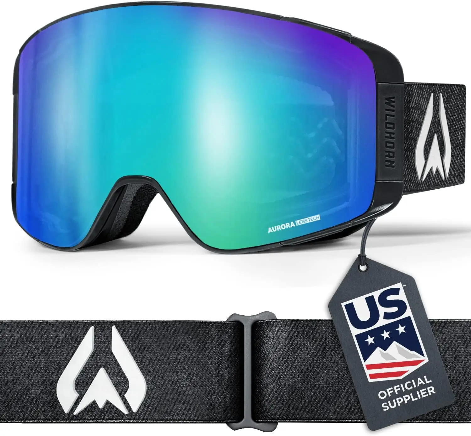 

Anti-Fog Ski Goggles for Men and Women with UV Protection, Scratch-Resistant Lens, OTG Compatible