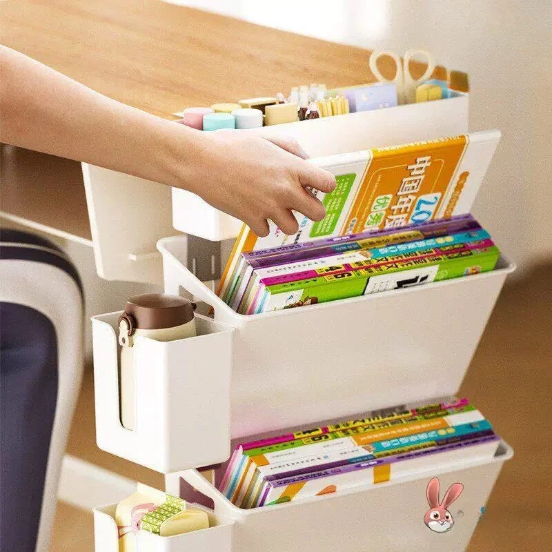 Large Capacity Hanging Book Bag for Middle And High School Students Desk Organizer Bag School Supplies Storage Solutions