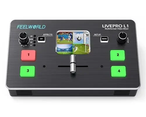 FEELWORLD Living Stream LIVEPRO L1 Multi-Format video mixer HDMI Video Switcher for live broadcast system virtual studio