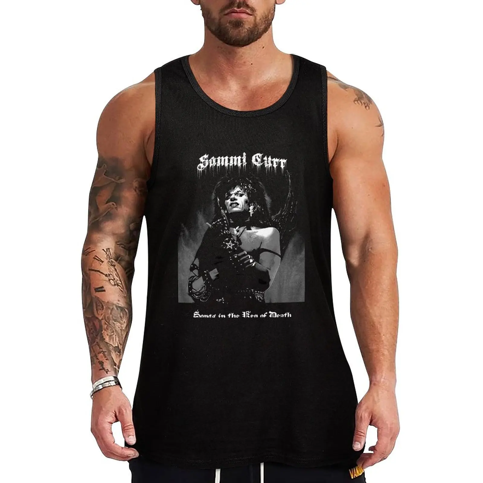 

Sammi Curr Black Metal Tank Top bodybuilding men bodybuilding t shirt