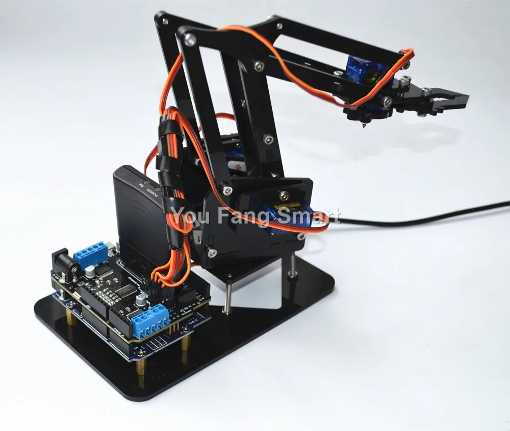 Sg90 mg90s Vorbau 4 dof Roboterarm-Kit mechanischer Arm Krallen-Kit ps2 oder Knopfs teuerung für Arduino-Roboterarm-Kit DIY-Programmier roboter – Detail 8