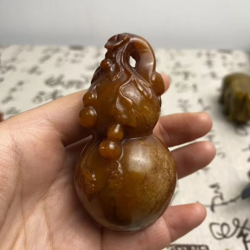Xiu Hand Ornaments, Gourd-Shaped Antique-Style Jade Carvings, Factory Wholesale, Popular On Cross-Border Live Streaming