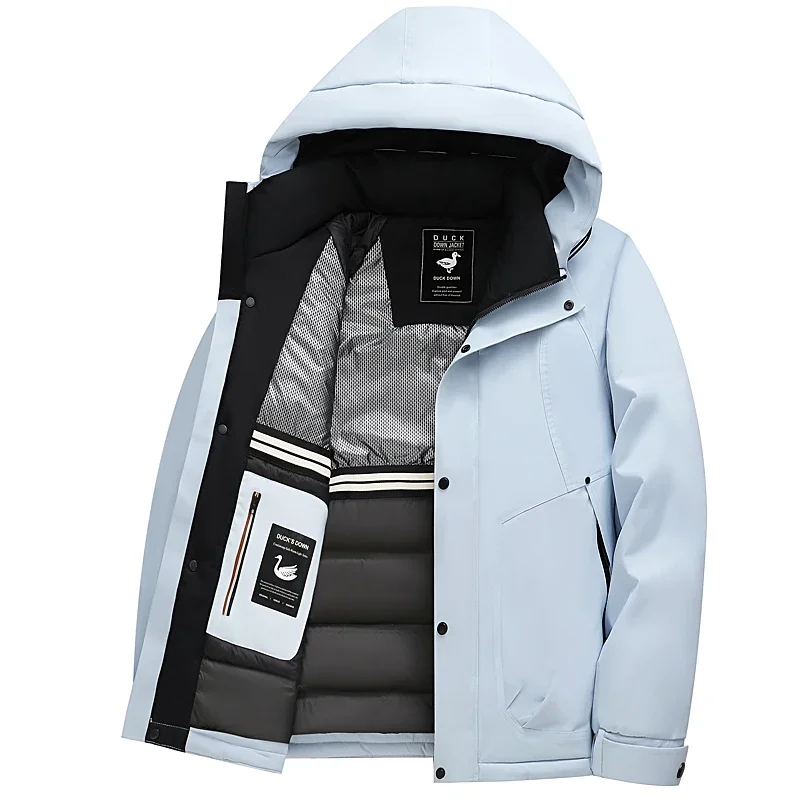 2026 Autumn/ Winter New Men's Down Jackets 90% Duck Down Winter Coat Men's Cotton Jackets Men Thick Removable Inner Liner Parker