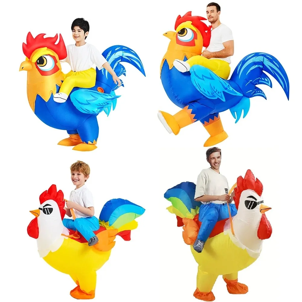 

Adult Animal Rooster Flamingo Horse Inflatable Costume Anime Dress Suits Carnival Halloween Party Cosplay Costumes for Man Woman