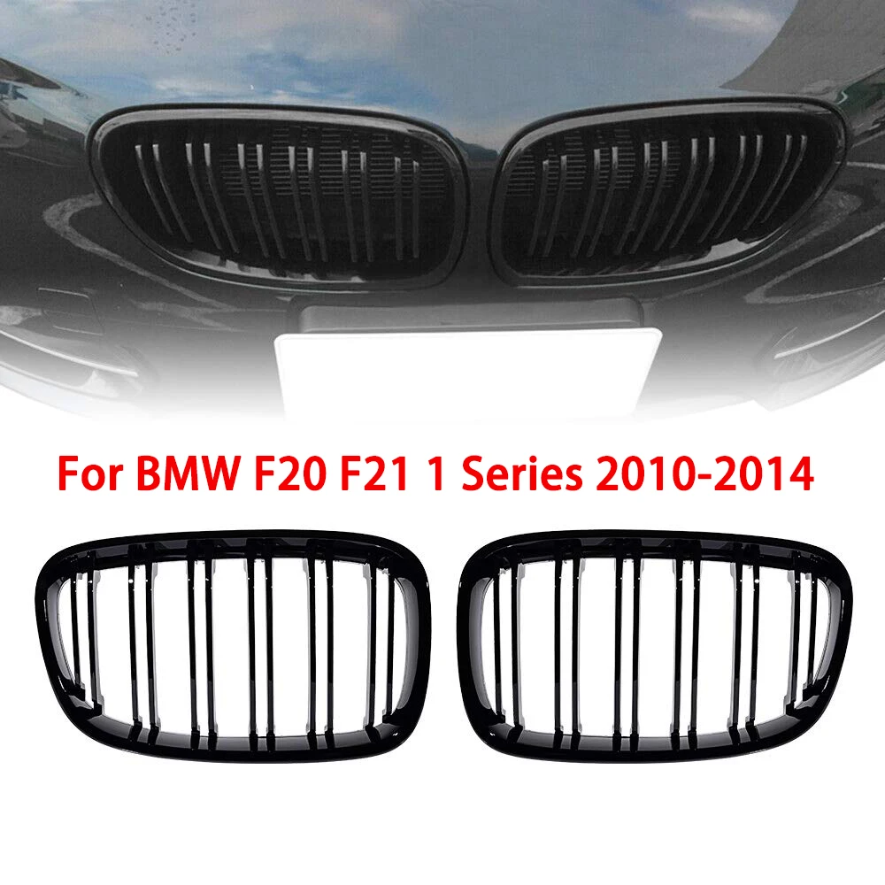 

2011-2014 2015-2017 Racing Grille For BMW F20 F21 120i LCI 1 Series 2015 2016 2017 Glossy Black Front Kidney Grill Grille 2 Slat