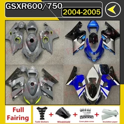 Absプラスチックオートバイフェアリングキット,gsxr用インジェクションボディ,600, 750,gsxr600,gsxr750,2004, 2005,k4,k5,ボディワーク,カウ