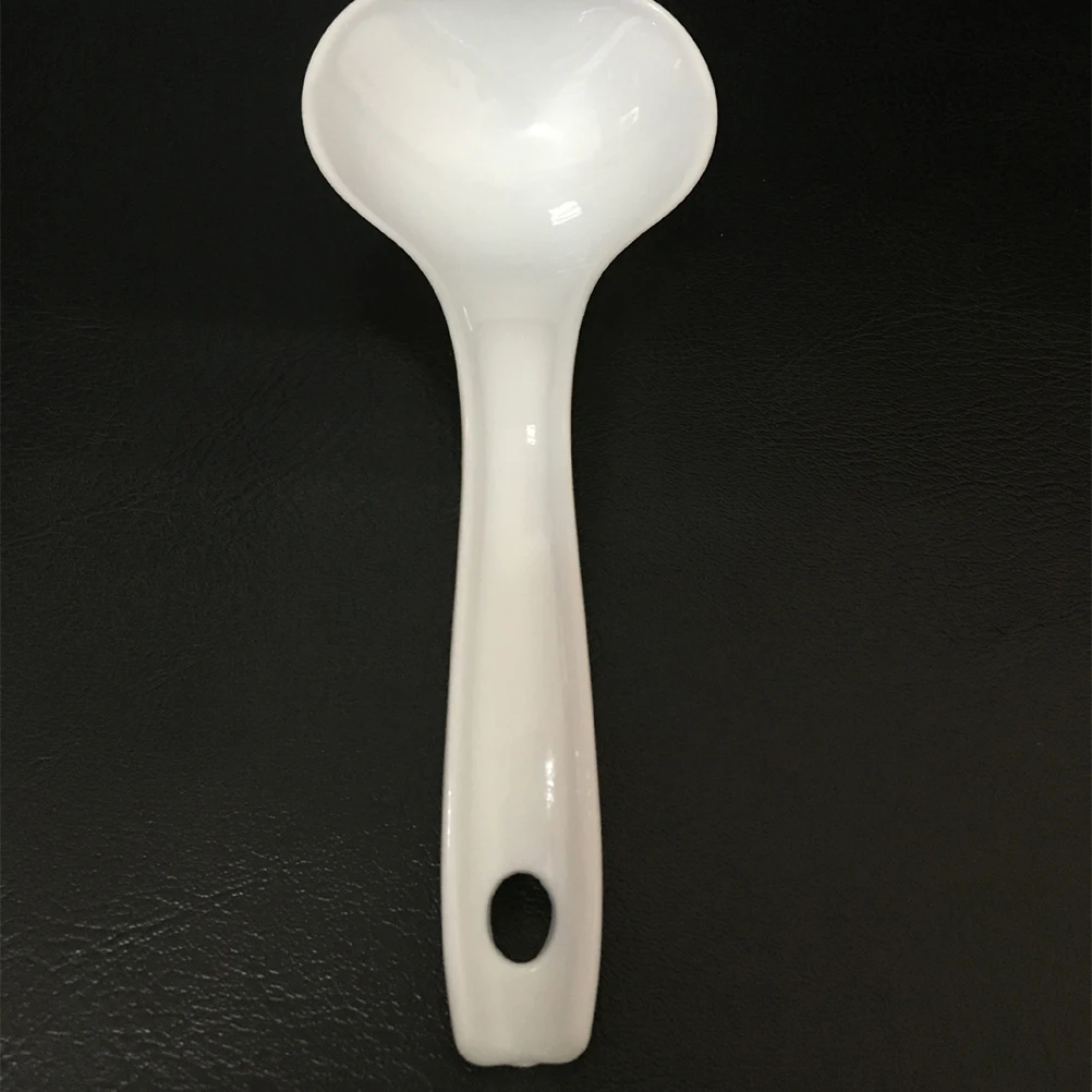 

10pcs Handle For Ladles Soup Porridge Rice Soup Scoop Kitchen Utensil Plastic Spoon Kitchen Utensil Ladle White