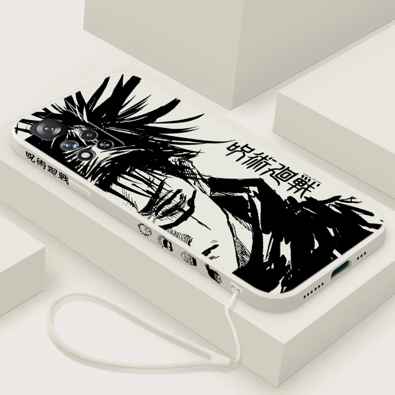 Jujutsu Kaisen Anime For Xiaomi Redmi Note 12 11T 11S 11E 10S 10T 10 9S 9T 8 Pro Plus Lite Liquid Left Rope Phone Case