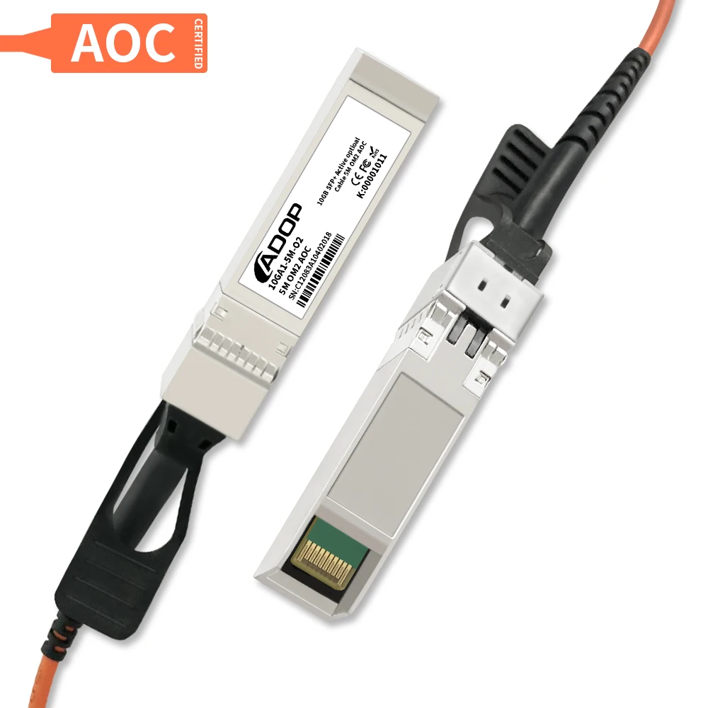 10G SFP+ AOC Cable - 10GbE SFP+ to SFP+ Active Optical Fiber Cable, OM3 MMF Direct-attach Fiber Assemblies with SFP+ for Cisco