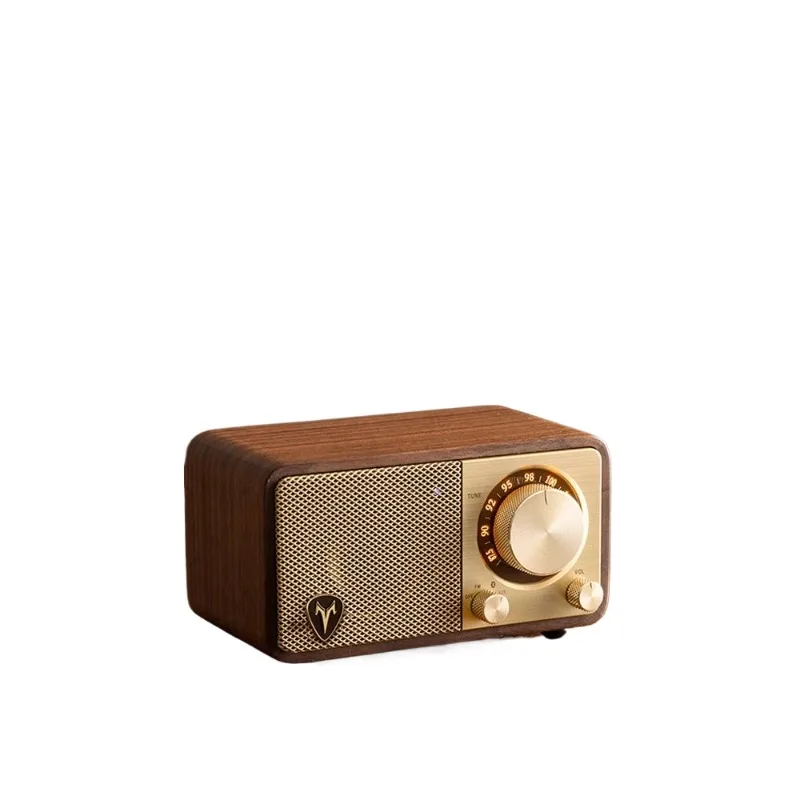 

Wireless bluetooth speaker wooden mini retro FM small speaker