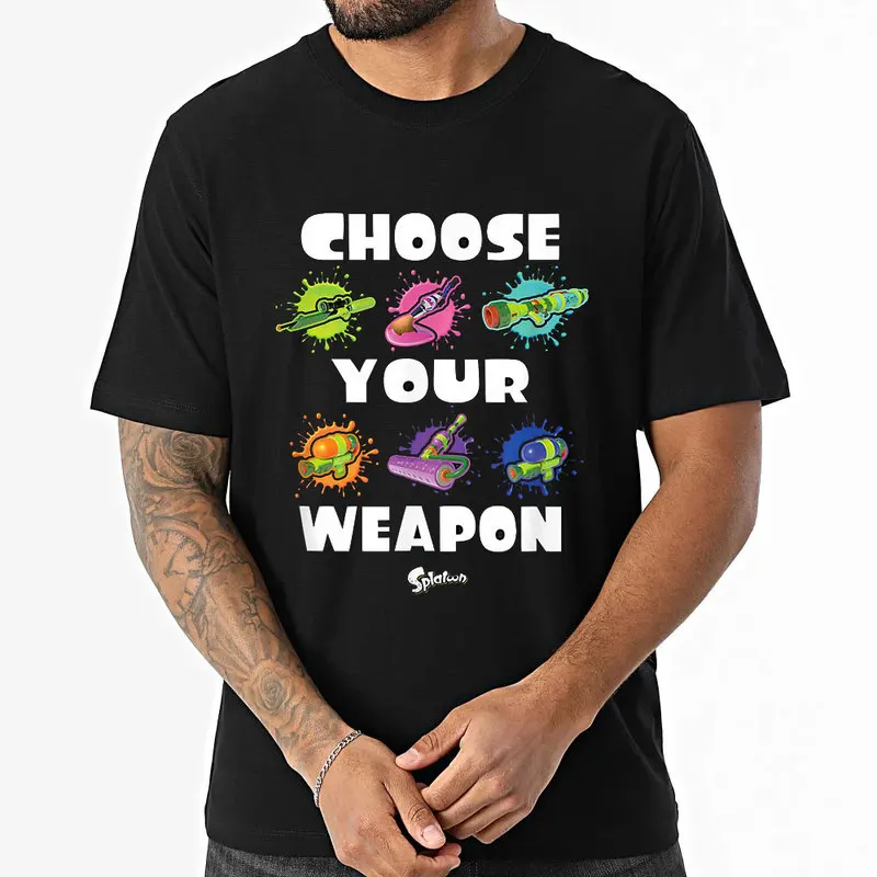 Cute Cartoon Videogame Splatoon Gift T Shirt for Gamer 1231 Short Sleeve Graphic Clothes 100% cotton Unisex Tee US Size S-6XL