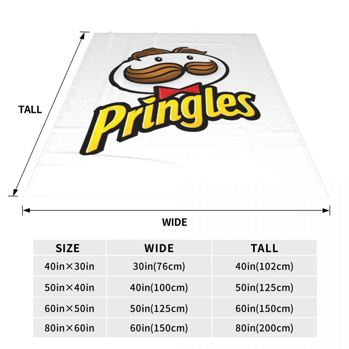 Potato Crisps Chips Pringles Print Blanket Flannel Sofa Throw Blanket Super Soft for Home Bedroom Throws Bedspread Quilt