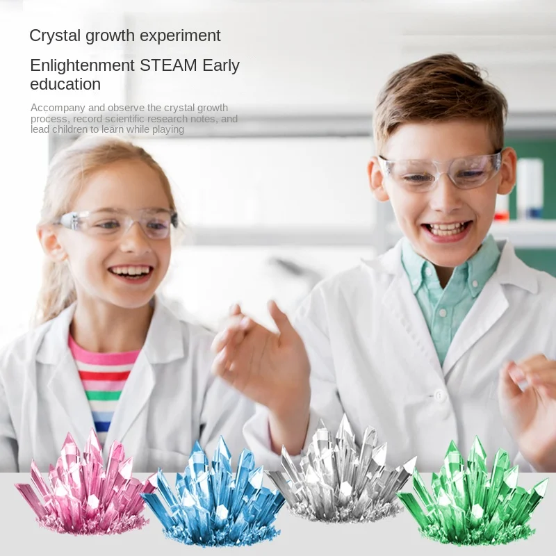 Scienza piccolo esperimento bambini Magical Fun Crystal Growing Kit regali fatti a mano fai da te illuminazione giocattoli a vapore educazione precoce