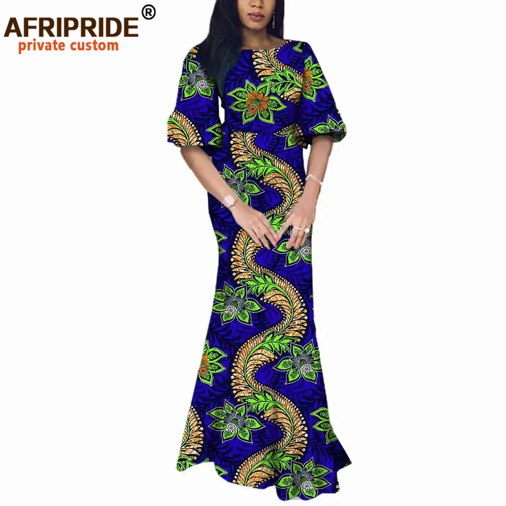 Sukienki afrykańskie dla kobiet sukienka Plus rozmiar Vintage Maxi sukienka Ankara z nadrukiem Dashiki odzież jesienna sukienka AFRIPRIDE A722582