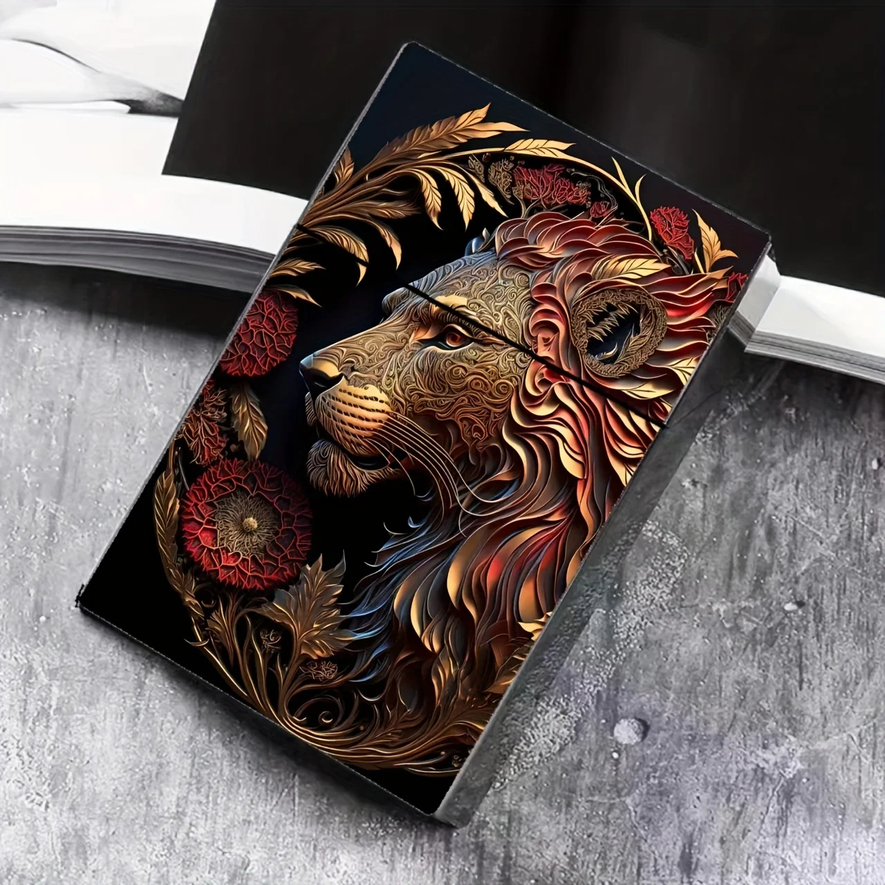 Dragon Lion Eastern Totem Ladies Cigarette Case, Snap, Perfect for Holiday or Birthday Gifts