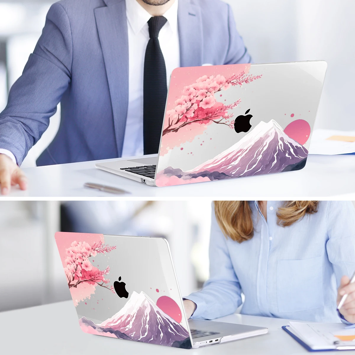 Pink Mountains Hard print case for MacBook M3 2024 M2 Retina Air Pro 13 A2681 A2337 A2338 M1 13 inch case Pro 14 16 2023 M2 M3