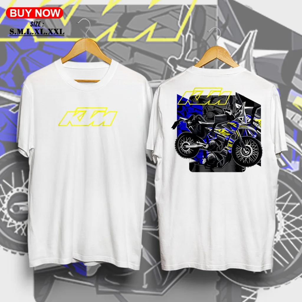 Premium 100% Cotton KTM Extreme Sports Graphic T Shirt for Men 100% Cotton Off-Road Motorcycle Enthusiast Streetwear Top