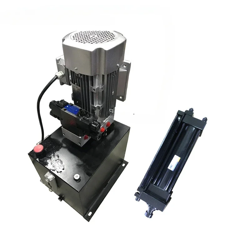 

Complete power unit system with hydraulic cylinder