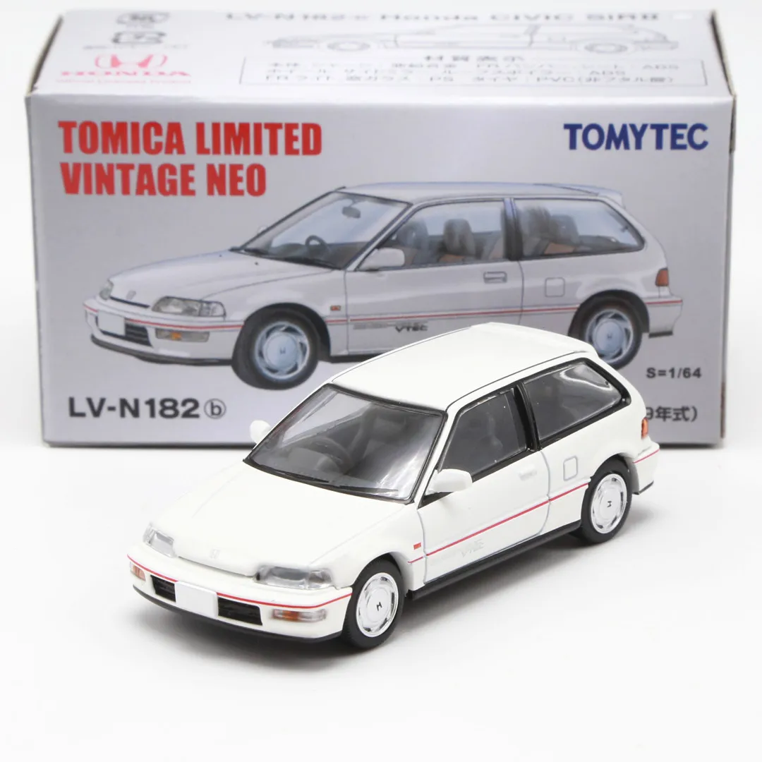 Tomytec Tomica TLV N182A/B Civic SiR-II JDM Limited Edition Simulation Alloy Static Car Model Toy Gift