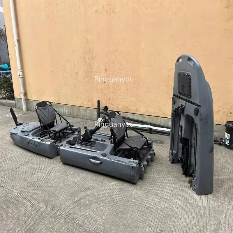 14ft Divisible Dual Pedal Sit-On-Top Kayak Modular Hard Plastic Propeller  Fishing Kayak Canoe with Drive System for Fishing