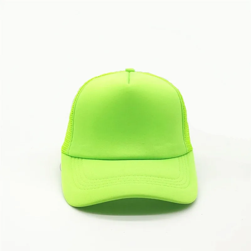 1-teilige Sommer-Trucker-Mütze mit individuellem Logo für Männer und Frauen, Netz-Polyester-Baseballkappe, bedrucktes Netz, Papa-Hüte, verstellbares Sonnenhut-Visier – Detail 12