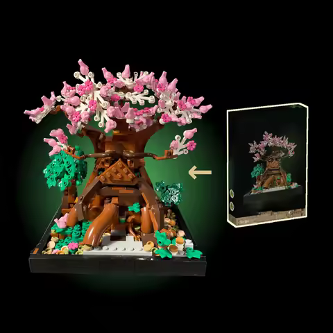 746PCS MOC Zeldaed - Great Deku Tree Building Blocks Plants Bonsai Trees Architecture Model DIY Idea Education Bricks Toys