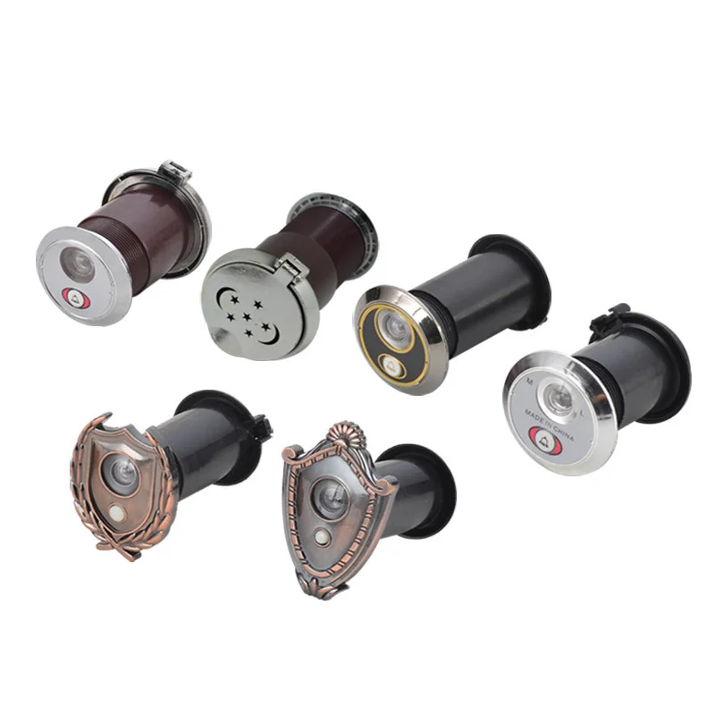 Door Viewer 180 Degree Wide Angle Peephole Plastic Privacy Protection Door Adjustable Glass Lens for Furniture Hardware