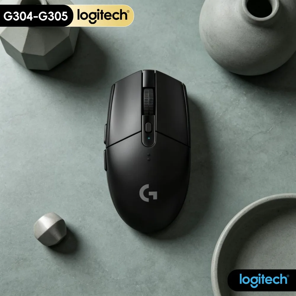 Logitech G305 LIGHTSPEED Wireless Mouse, 1Ms Response, 12000 DPI HERO, 6 Buttons, 250H Battery, 99G, For Laptop PC Mac Gamers