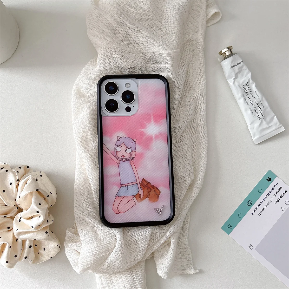 

Wildflower ins Pink Sex Lip Print Phone Case for iPhone 16 15 14 13 12 Pro Max 16Plus WF Cartoon Cat Boys Girls Cover Funda