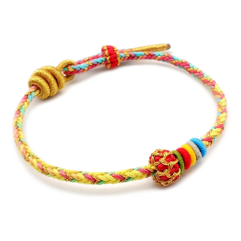 Fashion Exquisite Hand-knitted Multicolor Bracelets Cotton Thread Simple Romantic Dragon-Tie Bracelet Rope Accessories Best Gift