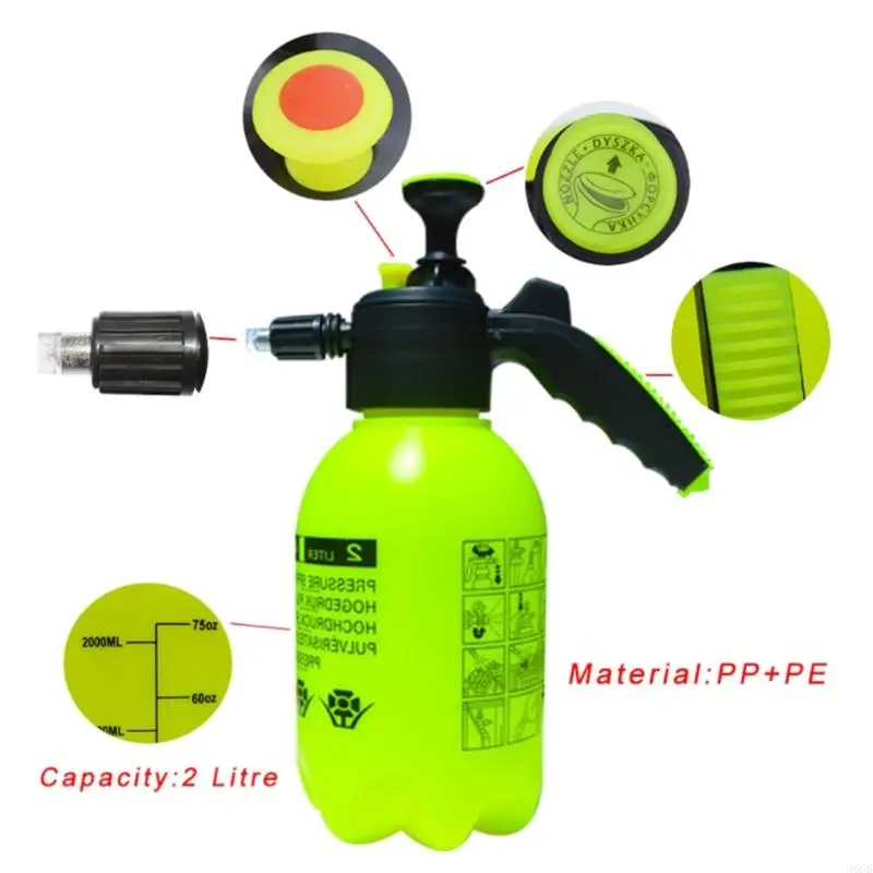 96GB Manual Pressure Snow Water Sprayer Can Nozzle Hand Car Wash Window Cleaning