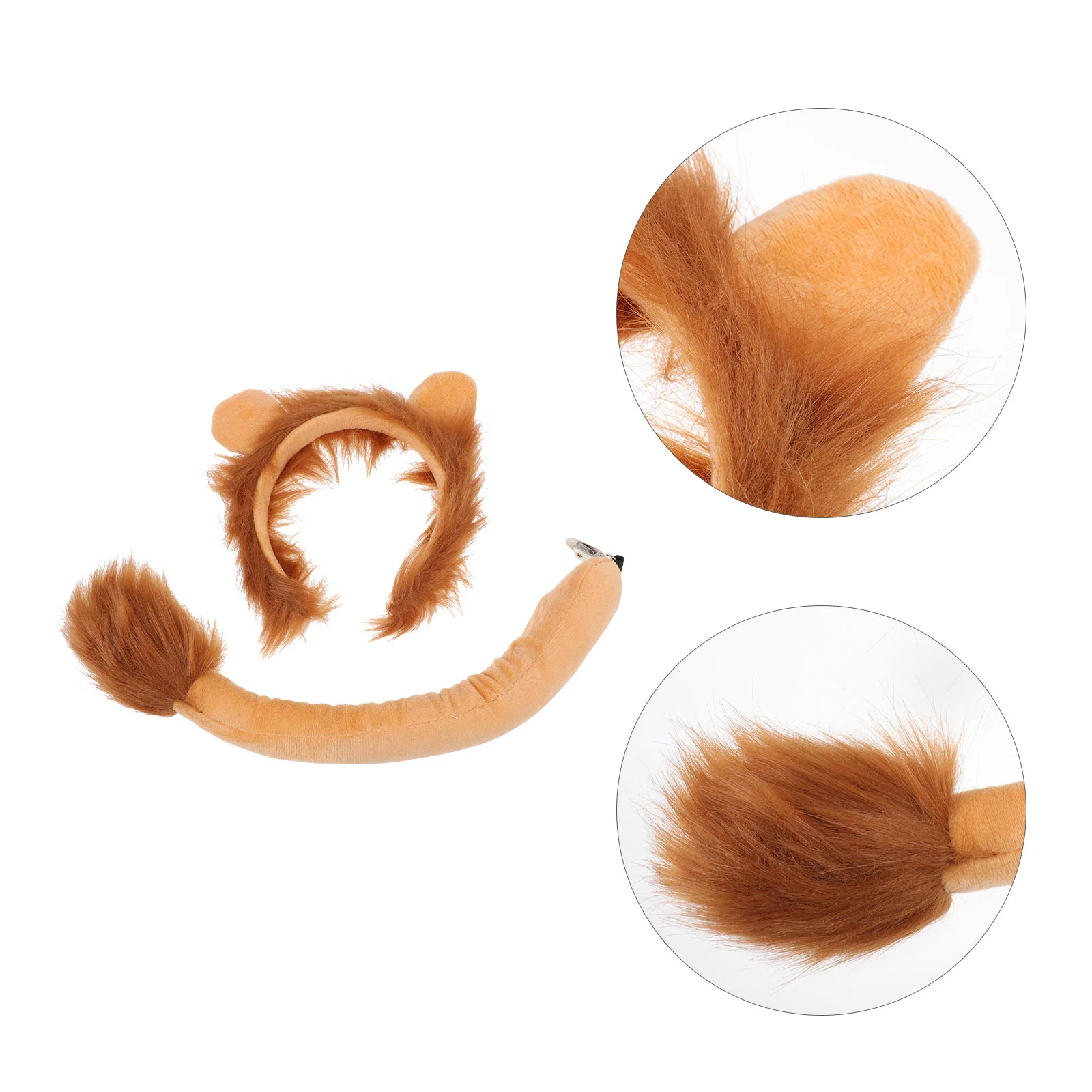 

Props Animal Headband Tail Toddler Lion Plush Fancy Dress Accessory Festival Headdress