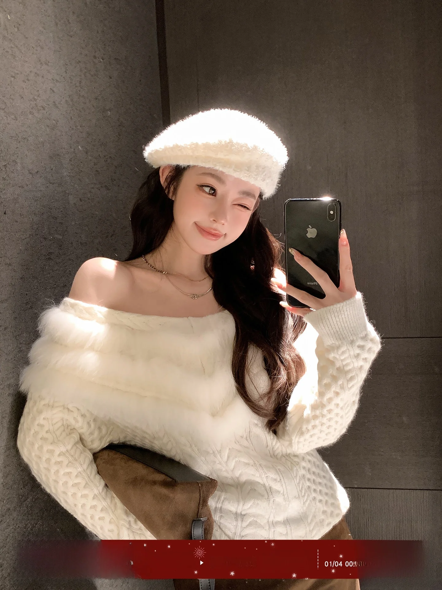 

Женский вязаный свитер с длинными рукавами, свободного кроя, с открытыми плечами, теплый зимний повседневный модный топ с эффектом похудения