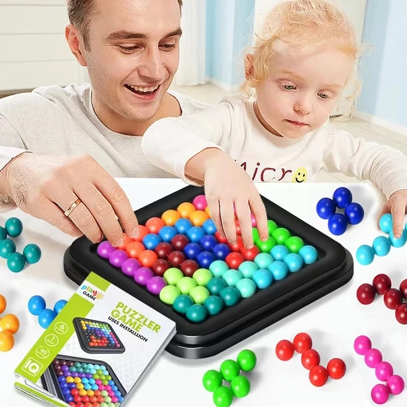 Kid Puzzle Games 40 Challenges IQ 3D Puzzler Board Travel Game Kids & Adults Cognitive Skill-Building Brain Game Montessori Toys